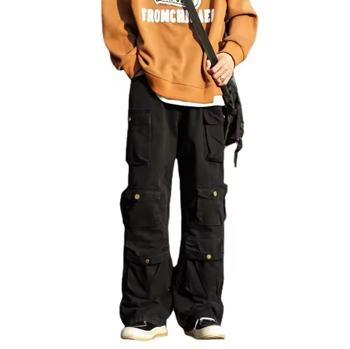 Calça Baggy com bolsos black