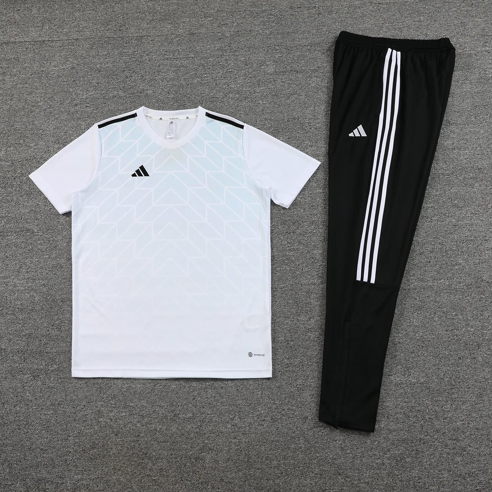 Conjunto Camisa + Calça - Adidas Branco com preto