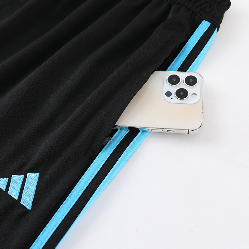 Conjunto Camisa + Calça - Adidas Preto com azul