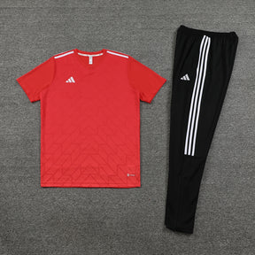 Conjunto Camisa + Calça - Adidas Vermelho com Preto