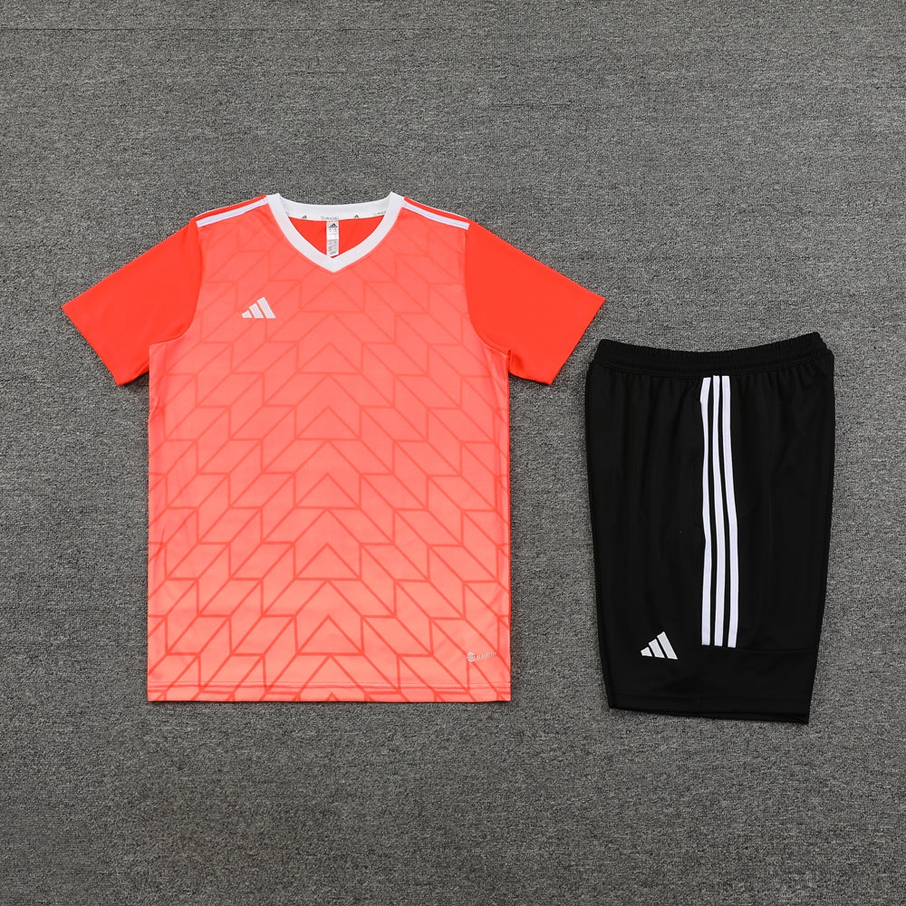 Conjunto - Adidas Camisa+Short Laranja com preto