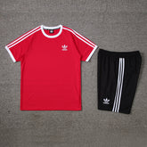 Conjunto - Adidas Camisa+Short Vermelho com Preto