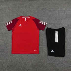 Conjunto - Adidas Camisa+Short Vermelho com preto IV