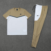 Conjunto Camisa + Calça - Nike Marrom com branco