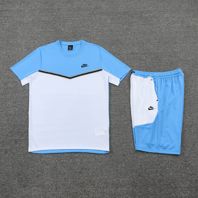 Conjunto - Nike Camisa+Short Azul claro com branco