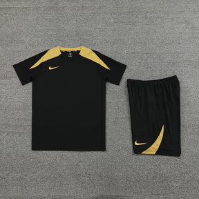 Conjunto - Nike Camisa+Short Preto com amarelo