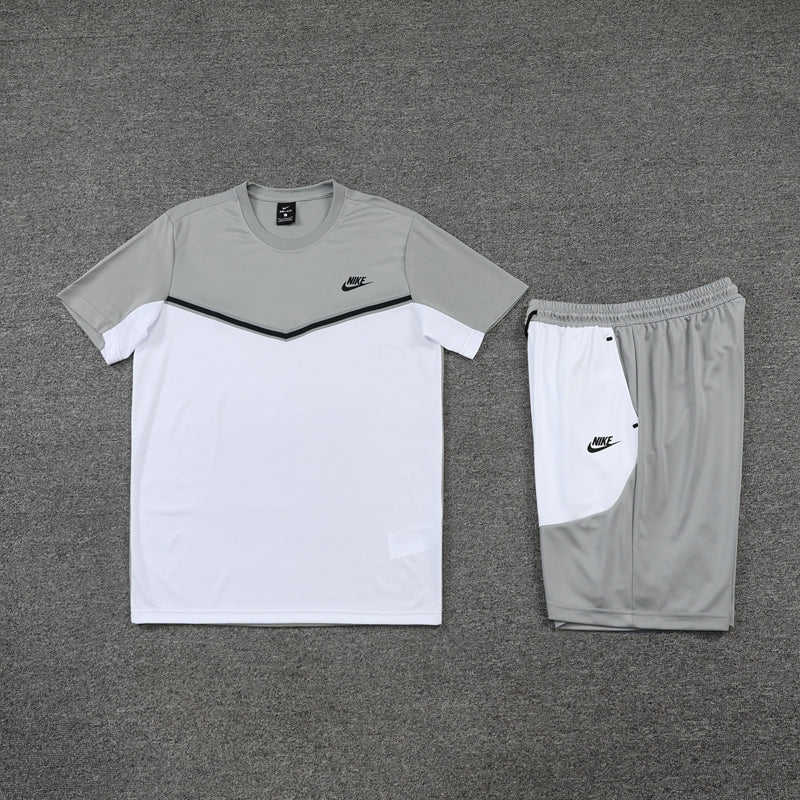 Conjunto - Nike Camisa+Short Cinza com branco