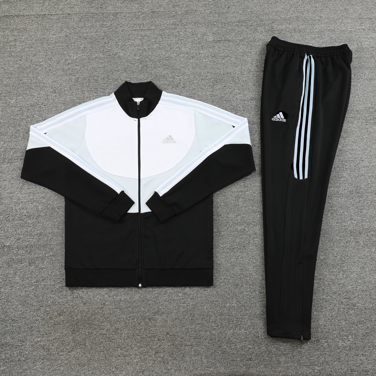 Conjunto Blusa + Calça - Adidas Branco, cinza e preto