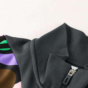 Conjunto Blusa + Calça - Adidas Cinza com detalhes coloridos