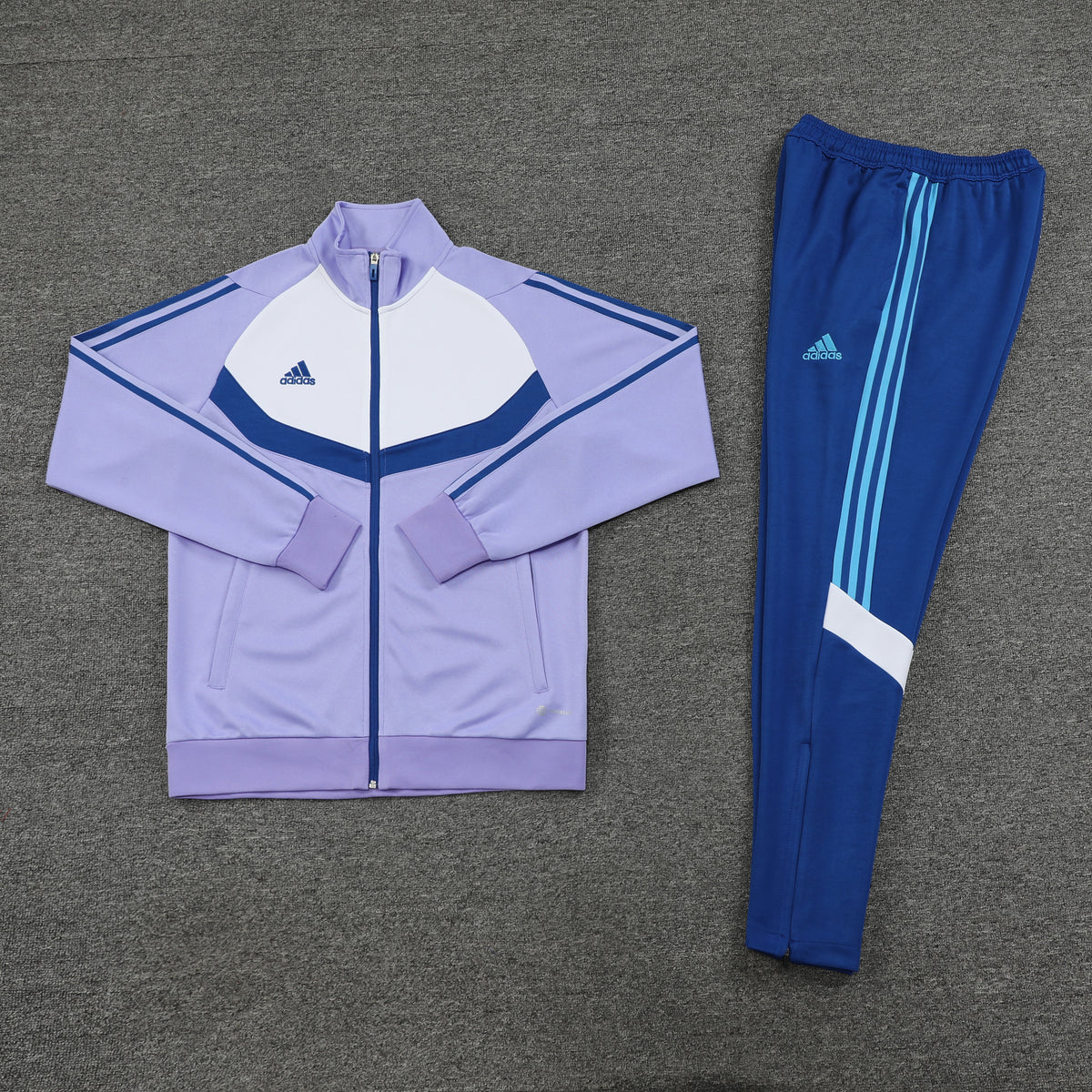 Conjunto Blusa + Calça - Adidas Lilás com azul