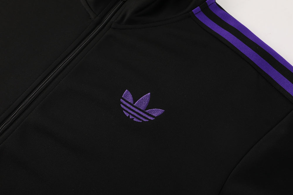 Conjunto Blusa + Calça - Adidas Preto com roxo