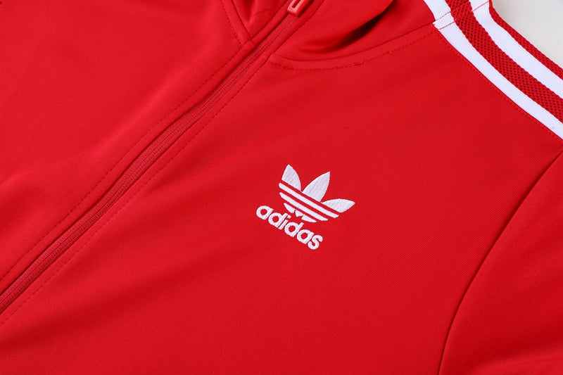 Conjunto Blusa + Calça - Adidas Vermelho com preto XI