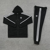 Conjunto Blusa com capuz + Calça - Adidas Preto