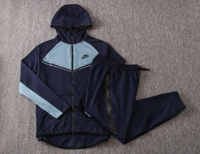 Conjunto Nike: Tech Fleece – Azul Escuro/Claro